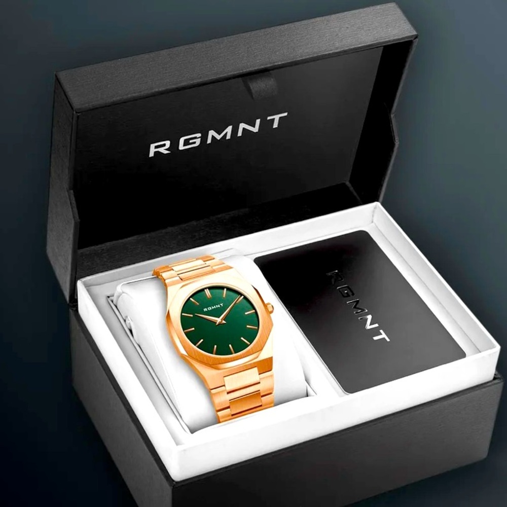 Gold and Green Men's Watch